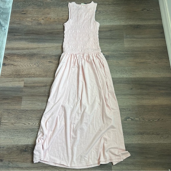 Women's Smocked Knit Maxi a-Line Dress - Universal Thread™ Pink XS: Sleeveless - Picture 3 of 8